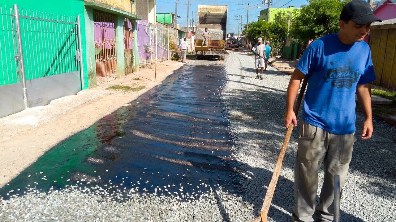 Expectativa é de aproveitar o clima favorável para concluir requalificação na próxima semana