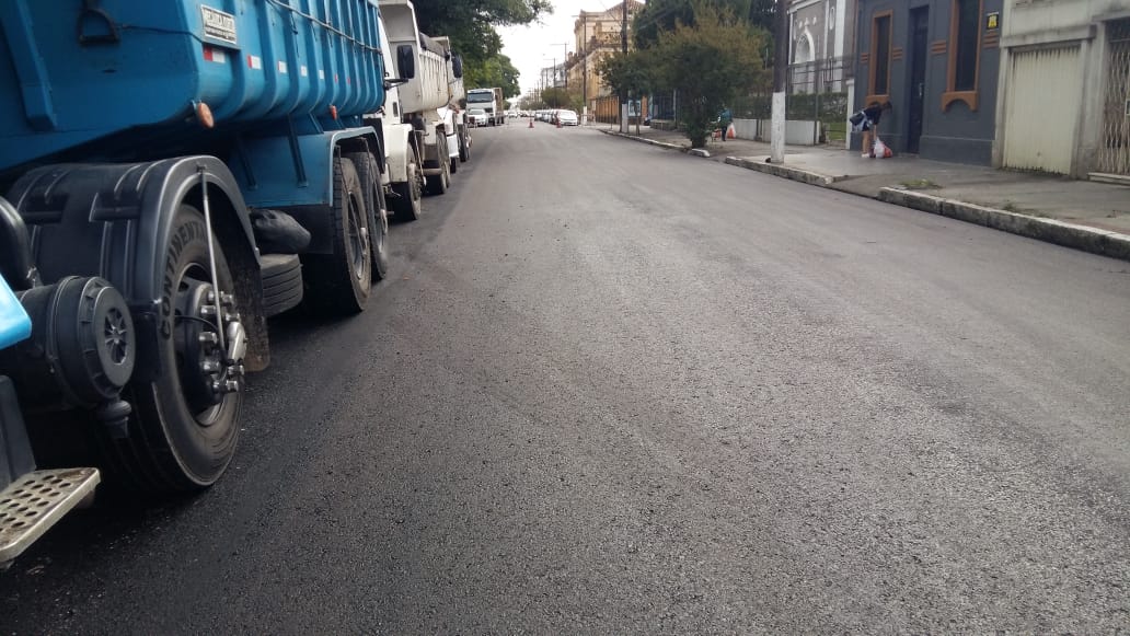 Secretaria de Planejamento e Gestão gerencia obra da nova pavimentação entre 15 de Novembro e Gonçalves Chaves