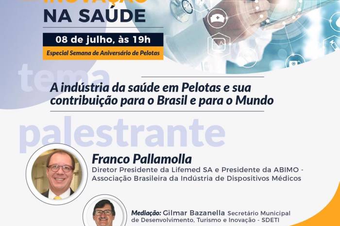 Pelotas Parque Tecnológico e APL da saúde promovem live comemorativa aos 209 anos de Pelotas