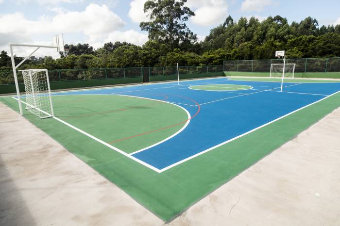 Construída com tecnologia inovadora, novo espaço irá qualificar a prática esportiva da comunidade escolar da Emef Waldemar Denzer, localizada no Triunfo, 4º distrito de Pelotas