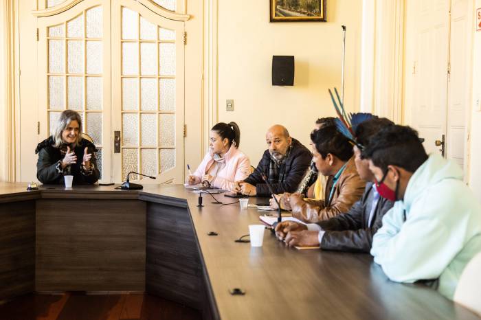 Representantes da aldeia indígena estiveram reunidos com a chefe do Executivo e equipe de governo para tratar de melhorias para o grupo