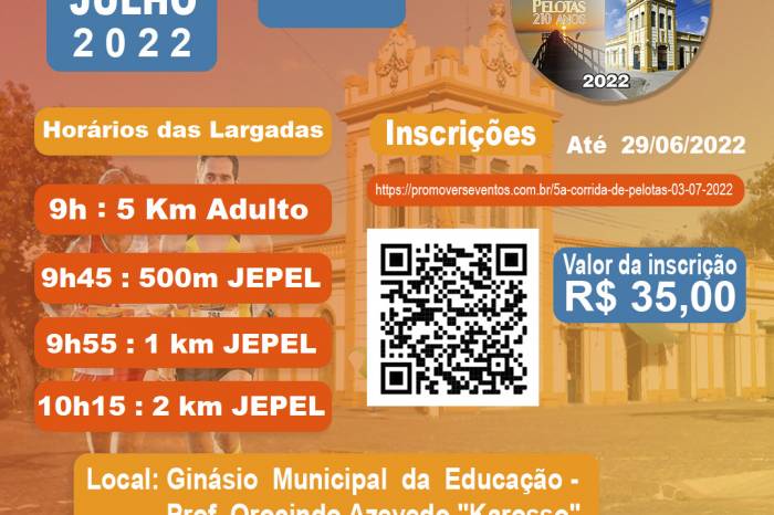 O Ginásio Municipal Karosso será o novo ponto de partida dos eventos de corrida que comemoram os 210 anos de Pelotas no domingo (3)