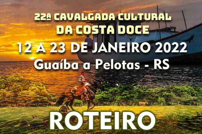 Cavaleiros que percorrem 250 quilômetros de Guaíba a Pelotas, desde o último dia 12, chegam à orla do Laranjal ao meio-dia deste domingo (23)