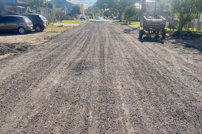 As melhorias seguem nesta terça-feira (8), de acordo com cronograma, na avenida Visconde da Graça no Simões Lopes