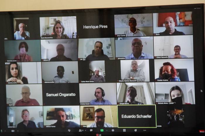 A avaliação dos quatro anos de governo esteve na pauta do encontro virtual, com a participação dos representantes das secretarias, autarquias e assessorias municipais