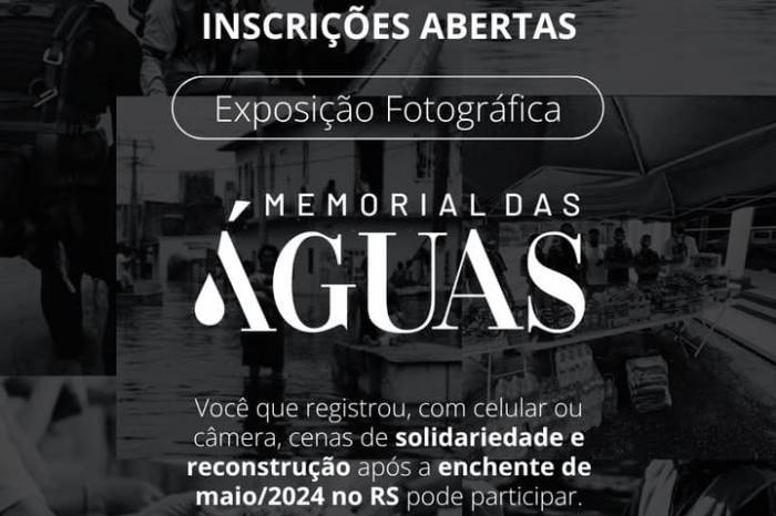 As imagens devem abordar o lado humanitário, a solidariedade e as histórias das pessoas afetadas pela enchente de 2024. Inscrições vão até 31 de agosto