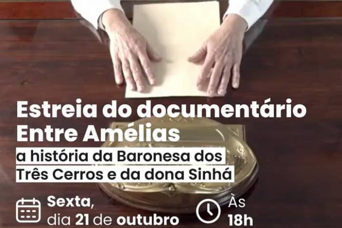 As cartas trocadas entre a Baronesa Amélia e sua filha Sinhá serão apresentadas em imagens no Casarão 2 da Praça Coronel Pedro Osório, e em filme que será exibido nesta sexta (21), às 18h, no Casarão 6. A exposição também estará disponível em braile