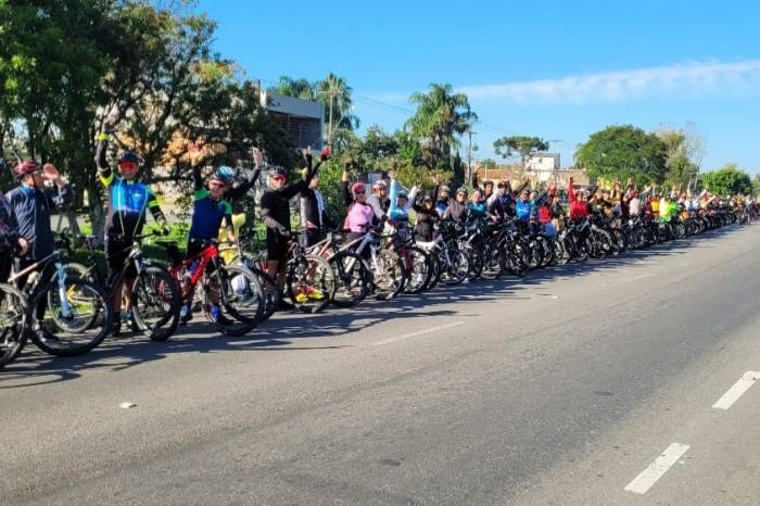 Passeio ciclístico fortaleceu movimento a favor da conscientização sobre a responsabilidade de cada um no trânsito