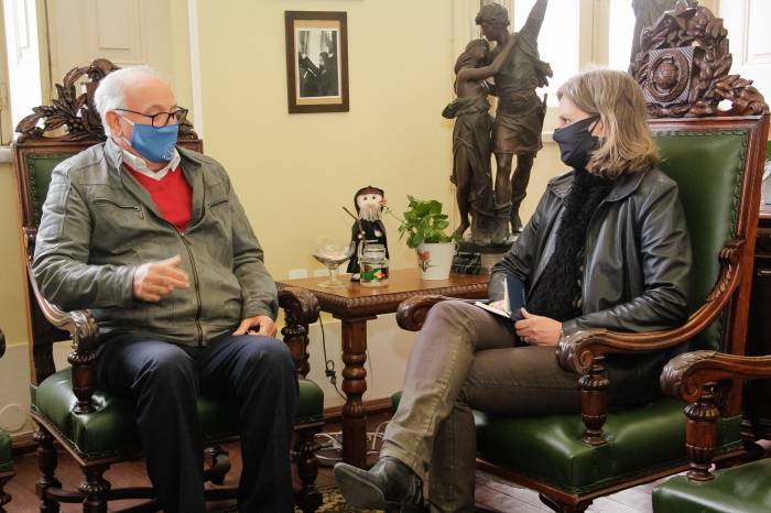 Salvador Ribeiro (Cidadania) esteve no gabinete da prefeita Paula nesta segunda-feira (25)