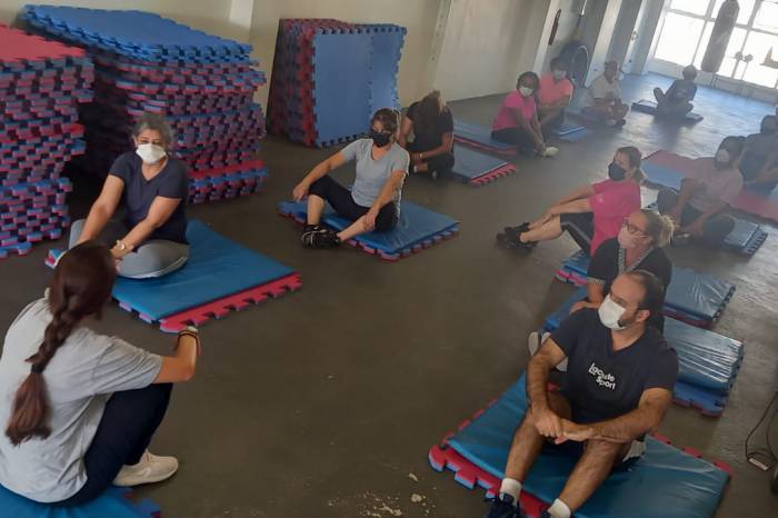 No primeiro dia de retorno, mais de 200 pessoas participaram das aulas de ginástica, dança, taekwondo, ritmos, pilates, treinamento funcional e boxe