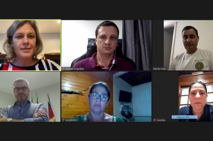 Prefeita, secretários de Saúde e de Segurança Pública e representantes das instituições de segurança, participaram de reunião virtual sobre o tema