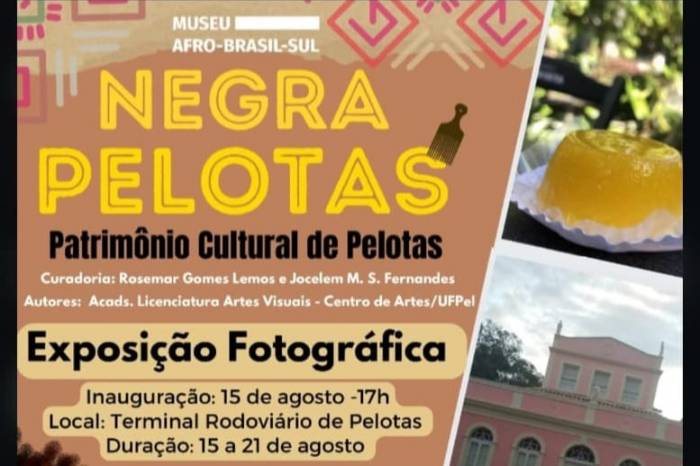 Nesta sexta-feira (15), o Museu Afro-Brasil-Sul levará “Negra Pelotas” ao terminal rodoviário