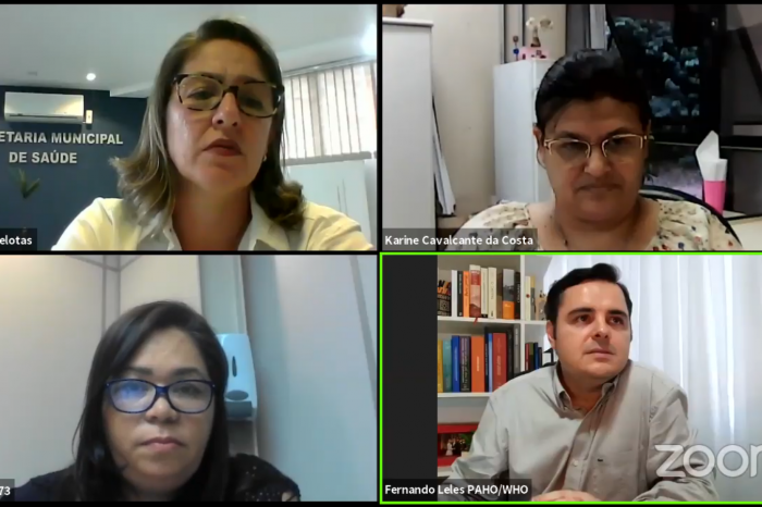 Chefe da pasta, Roberta Paganini participou do encontro online promovido pelo Ministério da Saúde e OMS