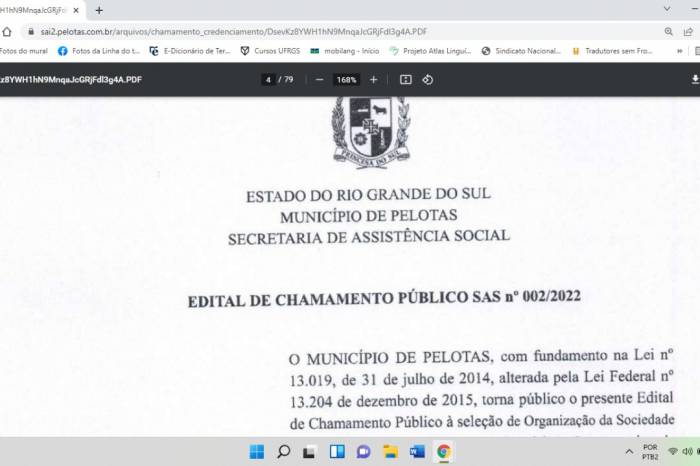 Processo selecionará uma Organização da Sociedade Civil