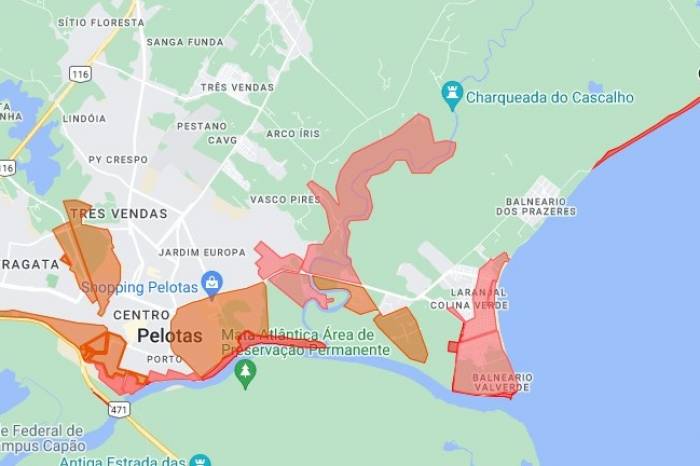 Regiões mais afastadas do canal São Gonçalo e da Lagoa dos Patos passam a ser classificadas como áreas de alerta. Moradores dessas localidades podem, momentaneamente, retornar para suas casas