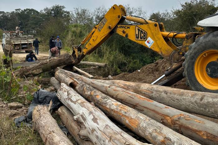 A manutenção da ponte que dá acesso ao Cascalho começou na segunda (7)