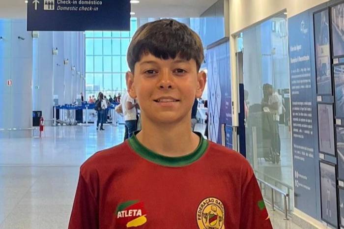 O jovem está em Minas Gerais representando a Escola Piratinino de Almeida