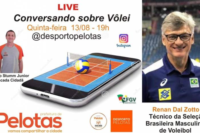 Renan Dal Zotto é gaúcho e atua no voleibol nacional desde a década de 1970. Entrevista ao vivo será transmitida pela página do Desporto