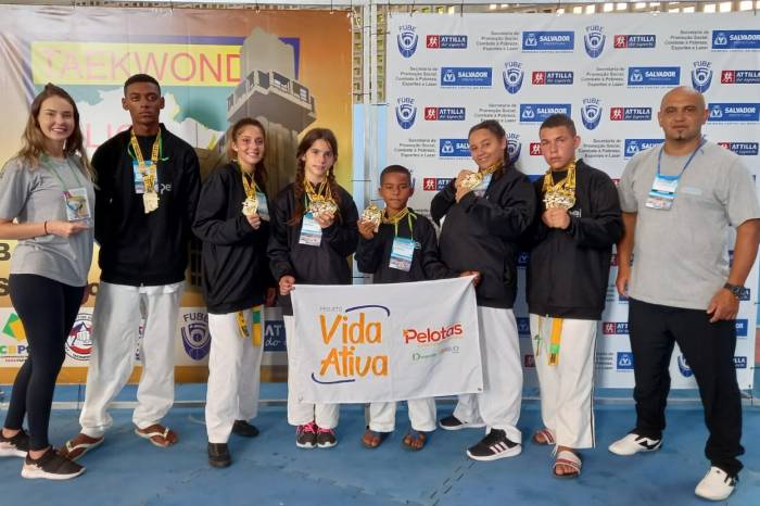 Seis alunos do projeto Vida Ativa garantiram oito medalhas no evento na Bahia, no fim de semana