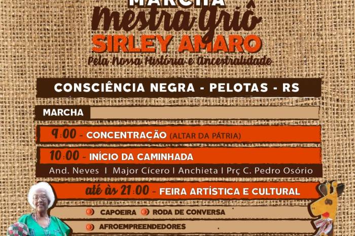 Evento tem o apoio da Prefeitura e homenageia a Griô Sirley Amaro