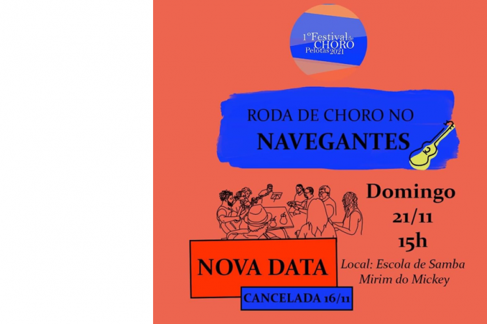 Prefeitura apoia o evento de iniciativa do Clube do Choro de Pelotas que se estenderá por mais alguns dias, devido ao tempo chuvoso de terça-feira (16)