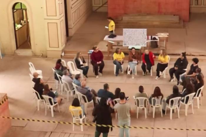 Atividade integrou projeto de educação patrimonial ligado à restauração da Igreja do Porto