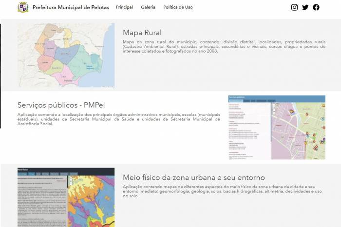 Através do site, o cidadão pode buscar dados geopolíticos, culturais e turísticos de Pelotas