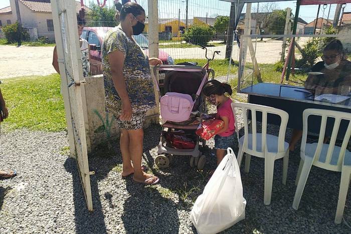 Ação foi dividida em dois dias, com hora marcada pra cada um, para evitar aglomeração