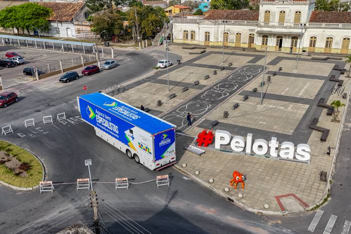 Unidade móvel entrou na cidade antes do amanhecer desta quinta-feira e será aberta nesta sexta-feira, em ato oficial às 10h no Largo de Portugal