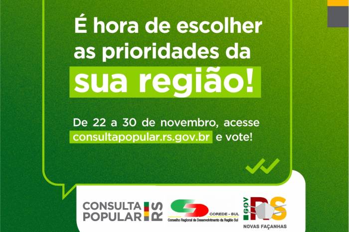 Eleitores devem votar para que Pelotas e a região assegurem recursos no orçamento estadual