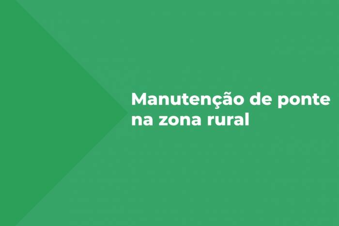 Estrutura está localizada na estrada da cachoeira do Arco-íris e receberá viga e estaca novas. Transporte coletivo terá alteração