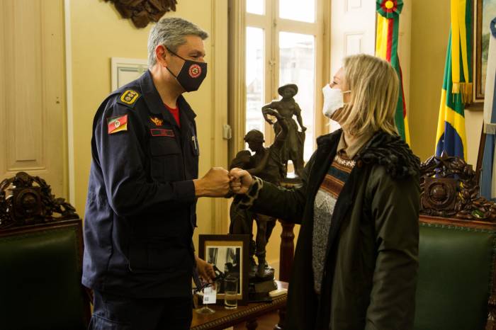 Paula recebeu nesta sexta-feira subcomandante-geral da corporação e destacou a atuação da instituição dentro do Pacto Pelotas Pela Paz