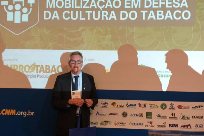 Vice-prefeito representa o Município nas pautas sobre a Reforma Tributária e na defesa da cultura do tabaco