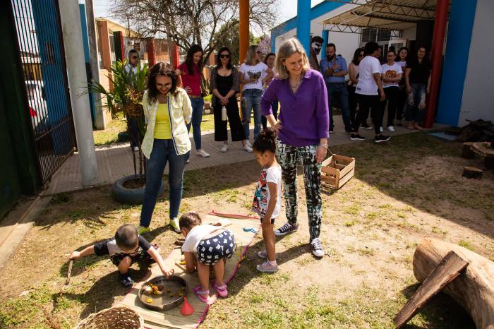 Área explora a criatividade das crianças no contato com a natureza