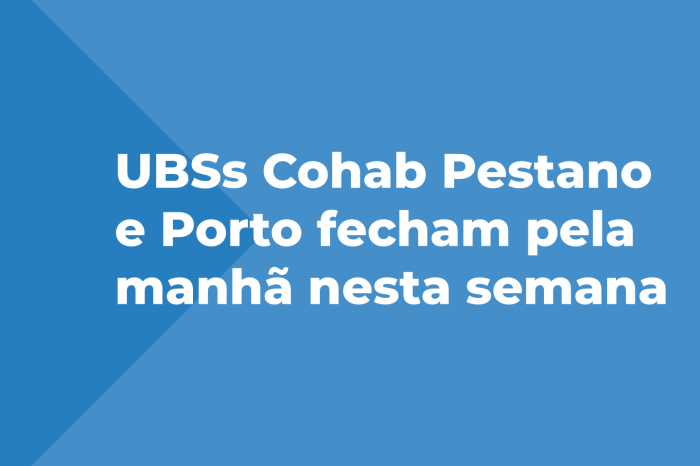 Alteração nos horários ocorre nos dias 26 e 27 respectivamente, para limpeza da caixa d’água das Unidades. Locais retomam atendimento às 13h