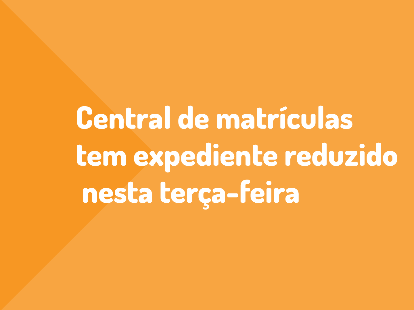 Manutenção interna do prédio mantém as atividades suspensas no período da tarde