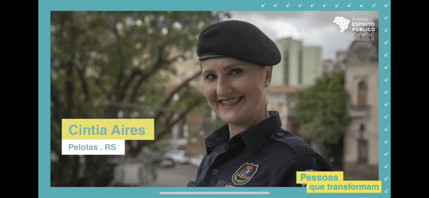 Atuação da guarda municipal Cíntia Aires, no âmbito da segurança pública em Pelotas, foi reconhecida pelo Prêmio Espírito Público 2021