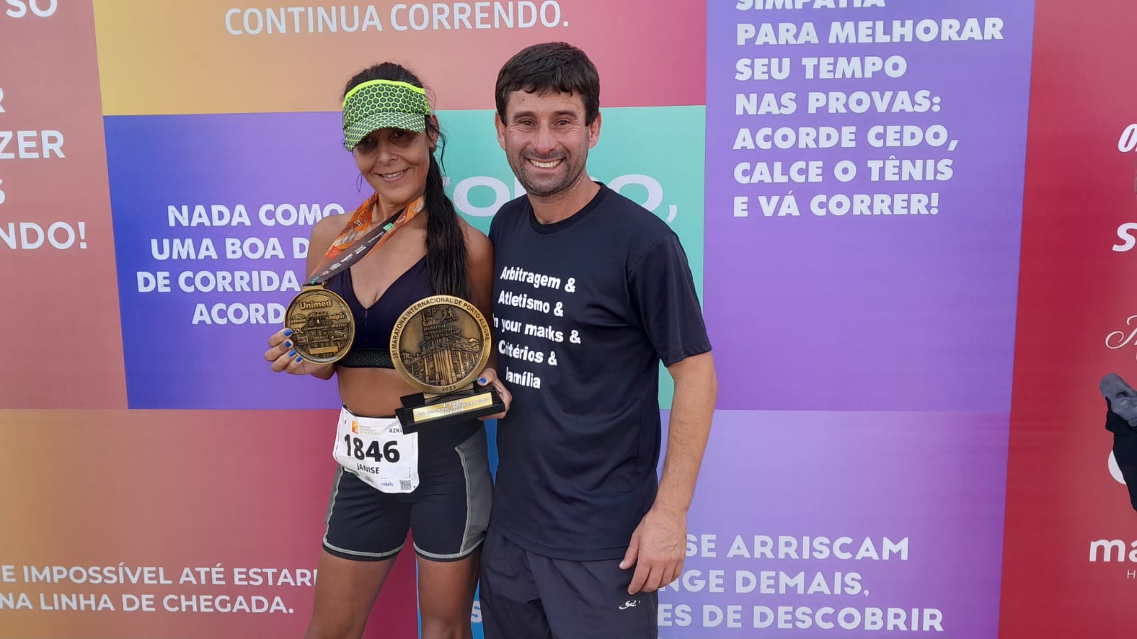 Janise percorreu 42 quilômetros na prova realizada na capital gaúcha
