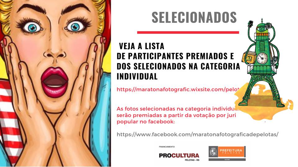 Votação encerra-se neste domingo (28), às 21h. Basta acessar https://www.facebook.com/maratonafotograficadepelotas/