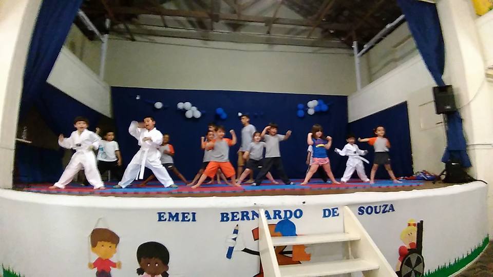 O projeto Taekwondo Inclusão Social - Quem Luta não Briga -  foi apresentado para 200 alunos da educação infantil