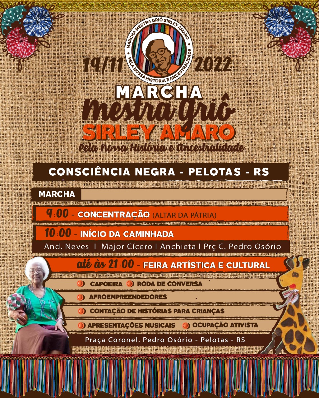 Evento tem o apoio da Prefeitura e homenageia a Griô Sirley Amaro
