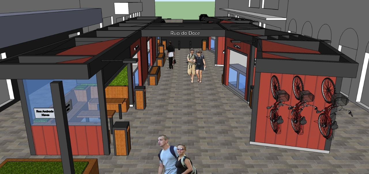 Espaço na rua 7 de Setembro, esquina Calçadão da Andrade Neves, está reservado para a tradição doceira de Pelotas