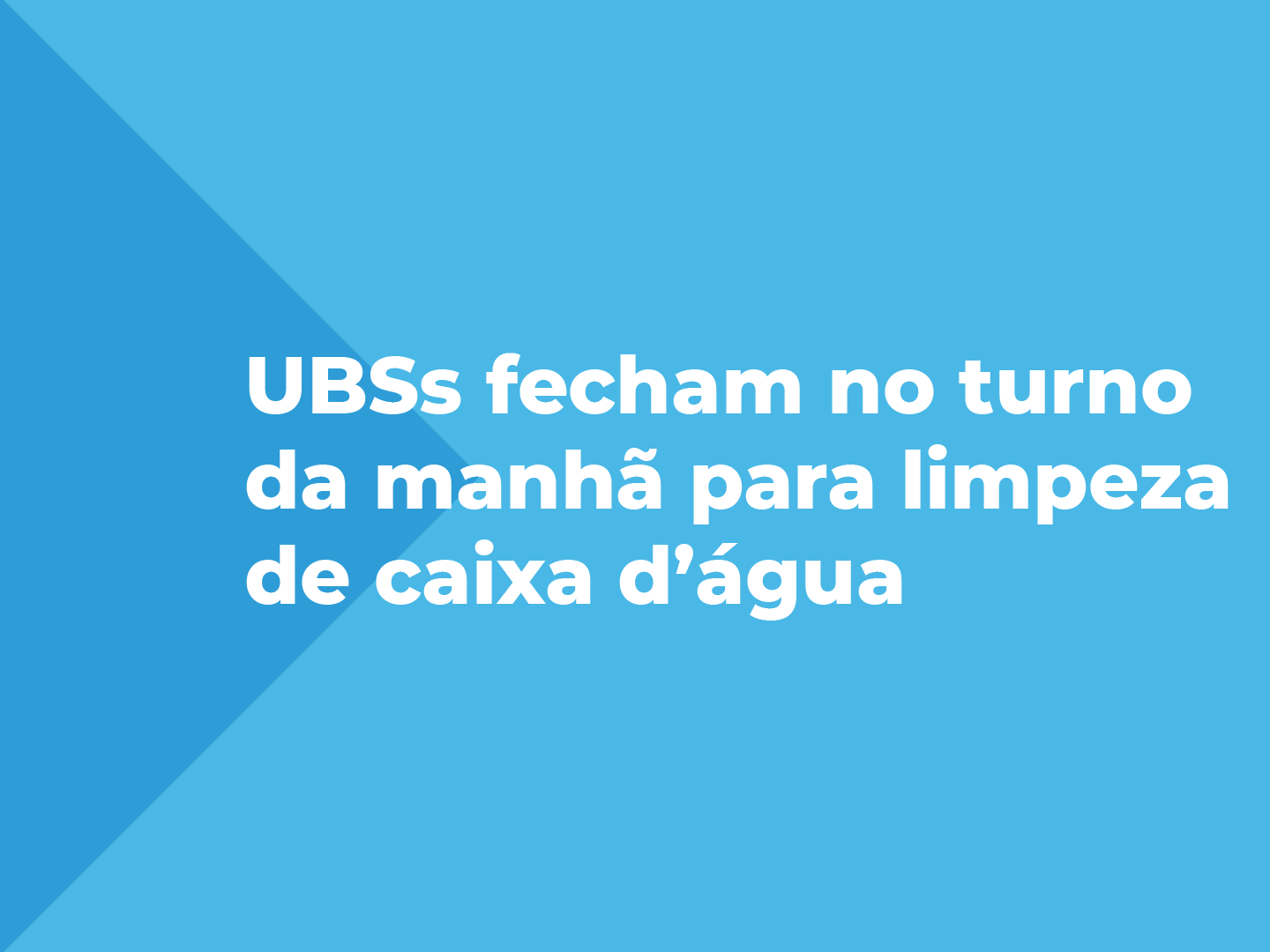 Na próxima semana, unidades Sanga Funda, Vila Princesa e Cruzeiro terão atendimento suspenso no turno da manhã, na terça (18), quarta (19) e quinta-feira (20), respectivamente. Serviço volta a funcionar a partir das 13h