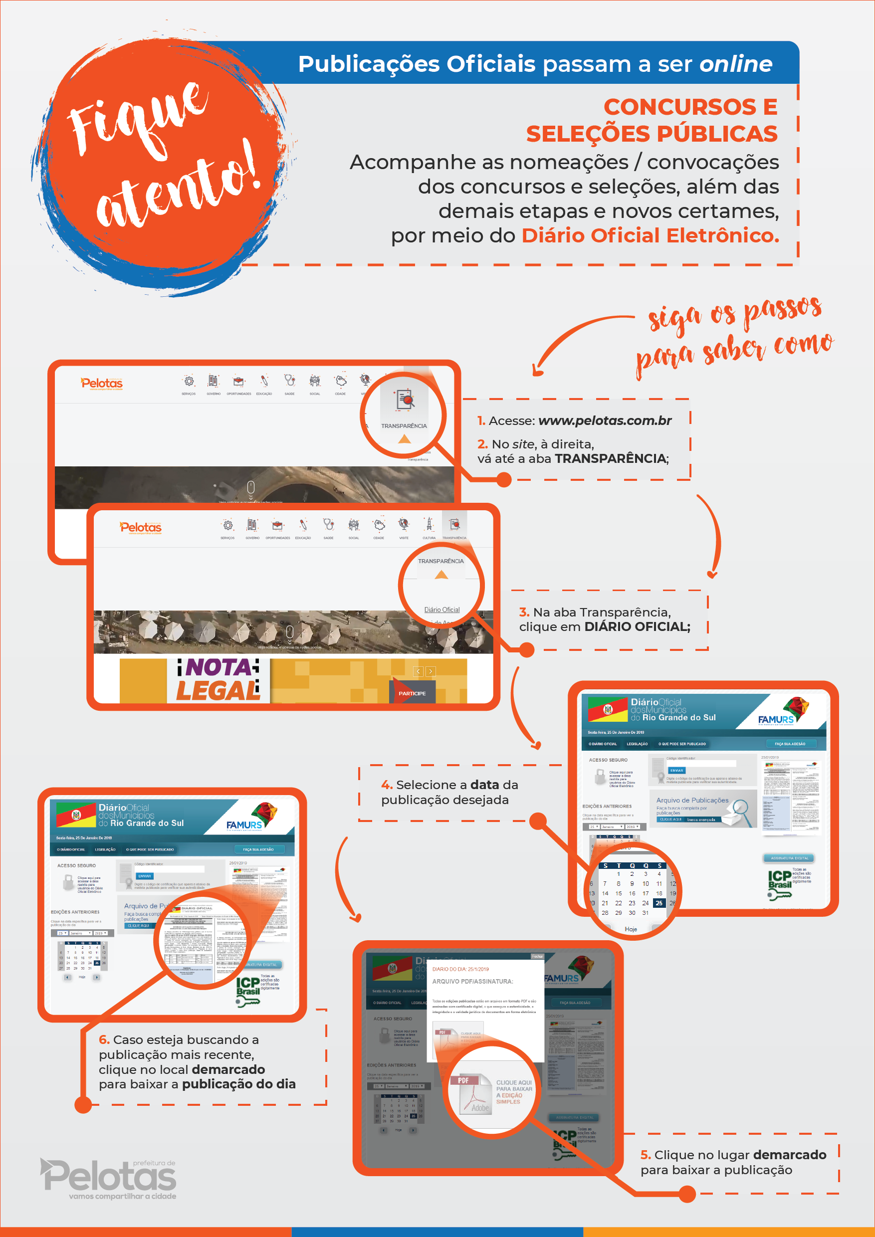 Editais, como os de convocação de aprovados em concursos e licitações, podem ser consultados no site da Famurs