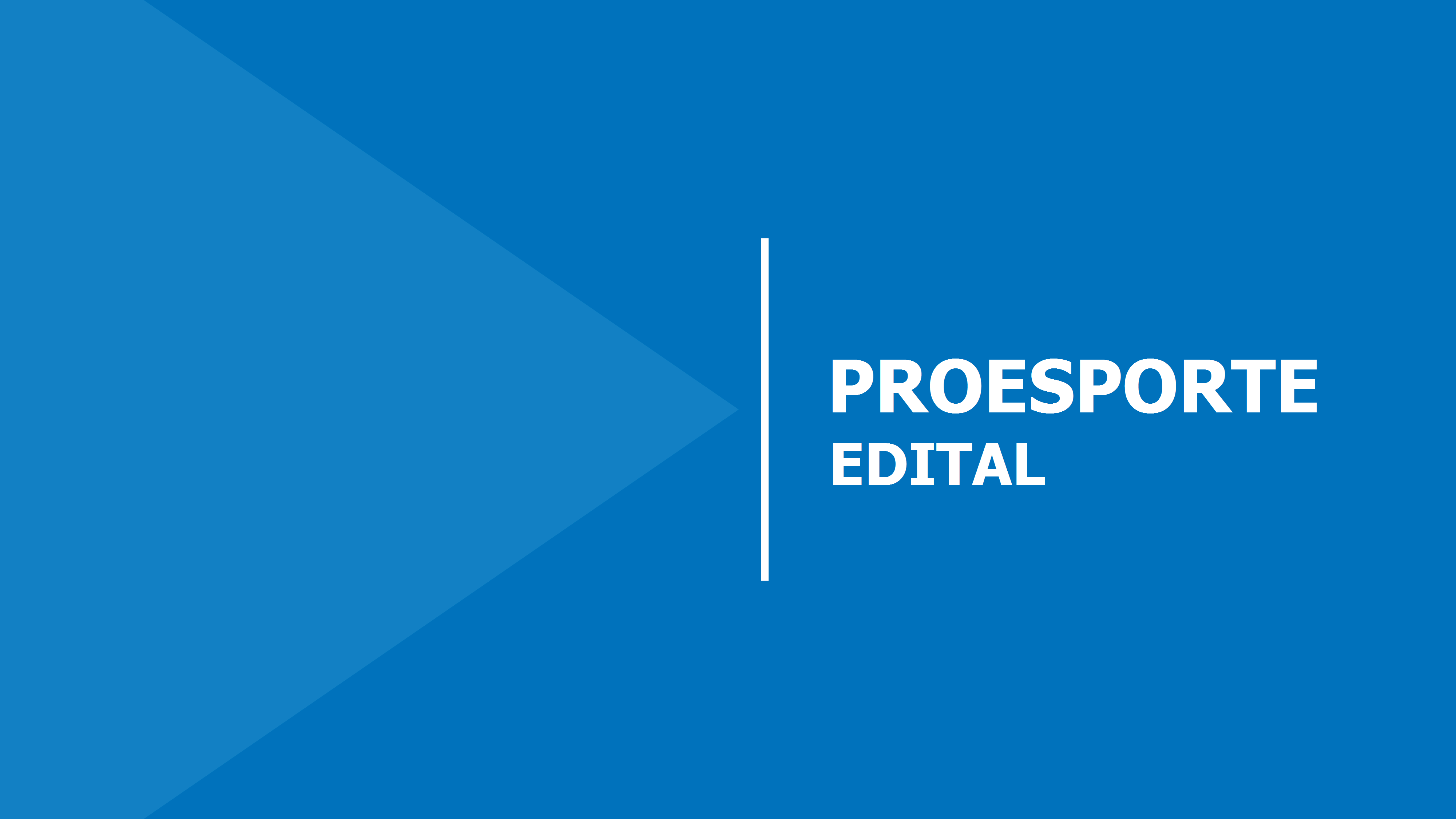 Projetos de caráter educacional, de eventos e de esporte de rendimento (preparo para competições oficiais) devem ser entregues de 4 a 6 de fevereiro, na Secretaria de Educação e Desporto