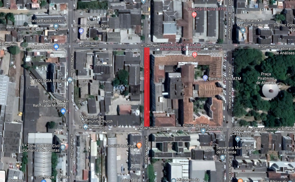 Trânsito na rua Professor Araújo, entre as ruas General Neto e 7 de Setembro, será interrompido