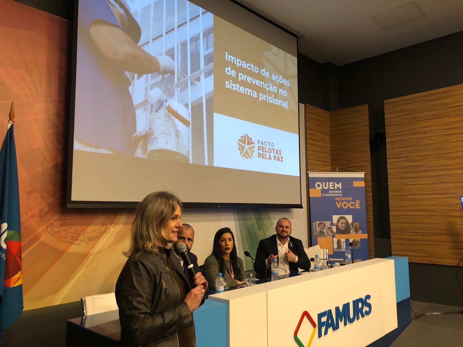 Iniciativas voltadas à prevenção terciária desenvolvidas dentro do Pacto Pelotas pela Paz, como o MOP, ArtConP e Apac, foram apresentados em seminário promovido pela Famurs