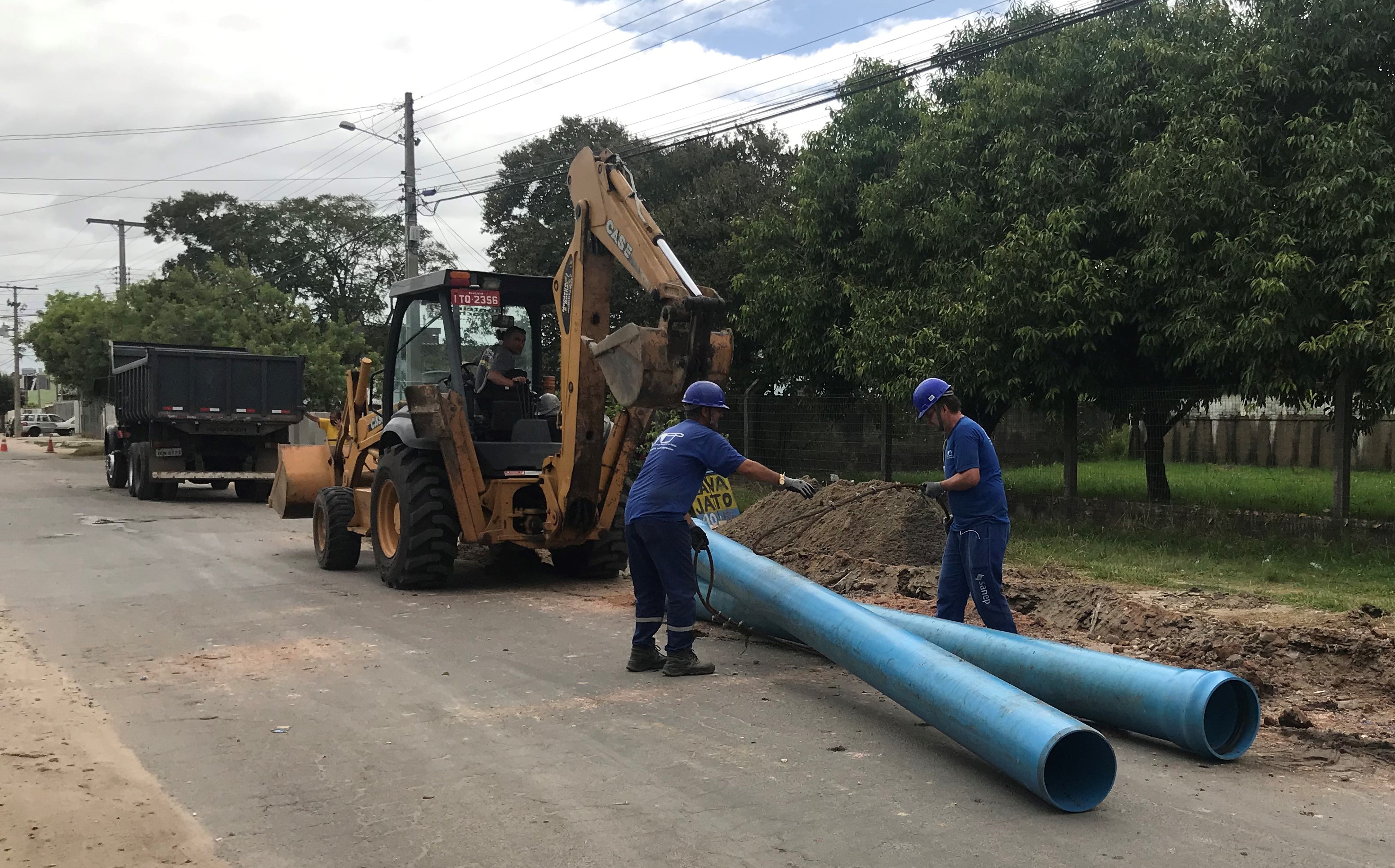 Para efetuar o entroncamento das tubulações será necessário suspender o abastecimento no Fragata