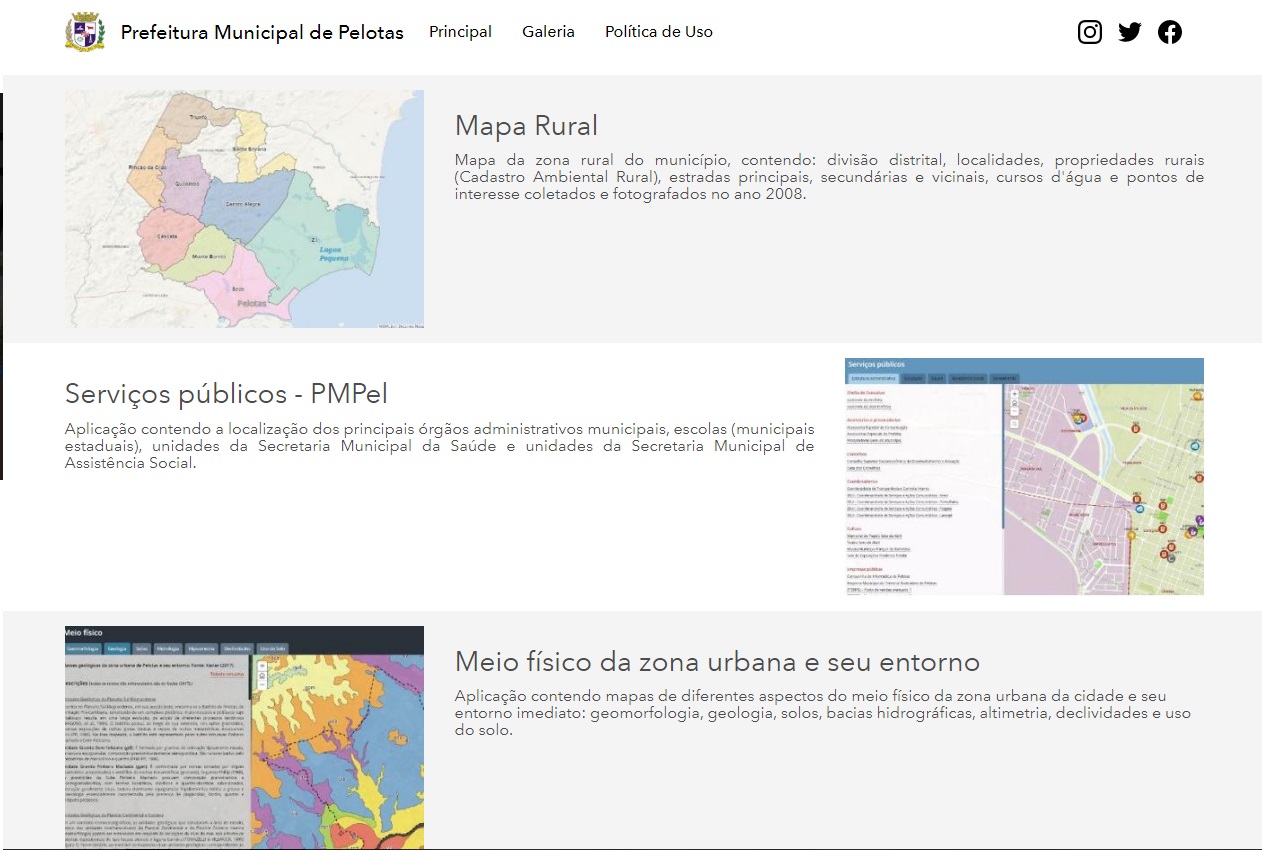 Através do site, o cidadão pode buscar dados geopolíticos, culturais e turísticos de Pelotas