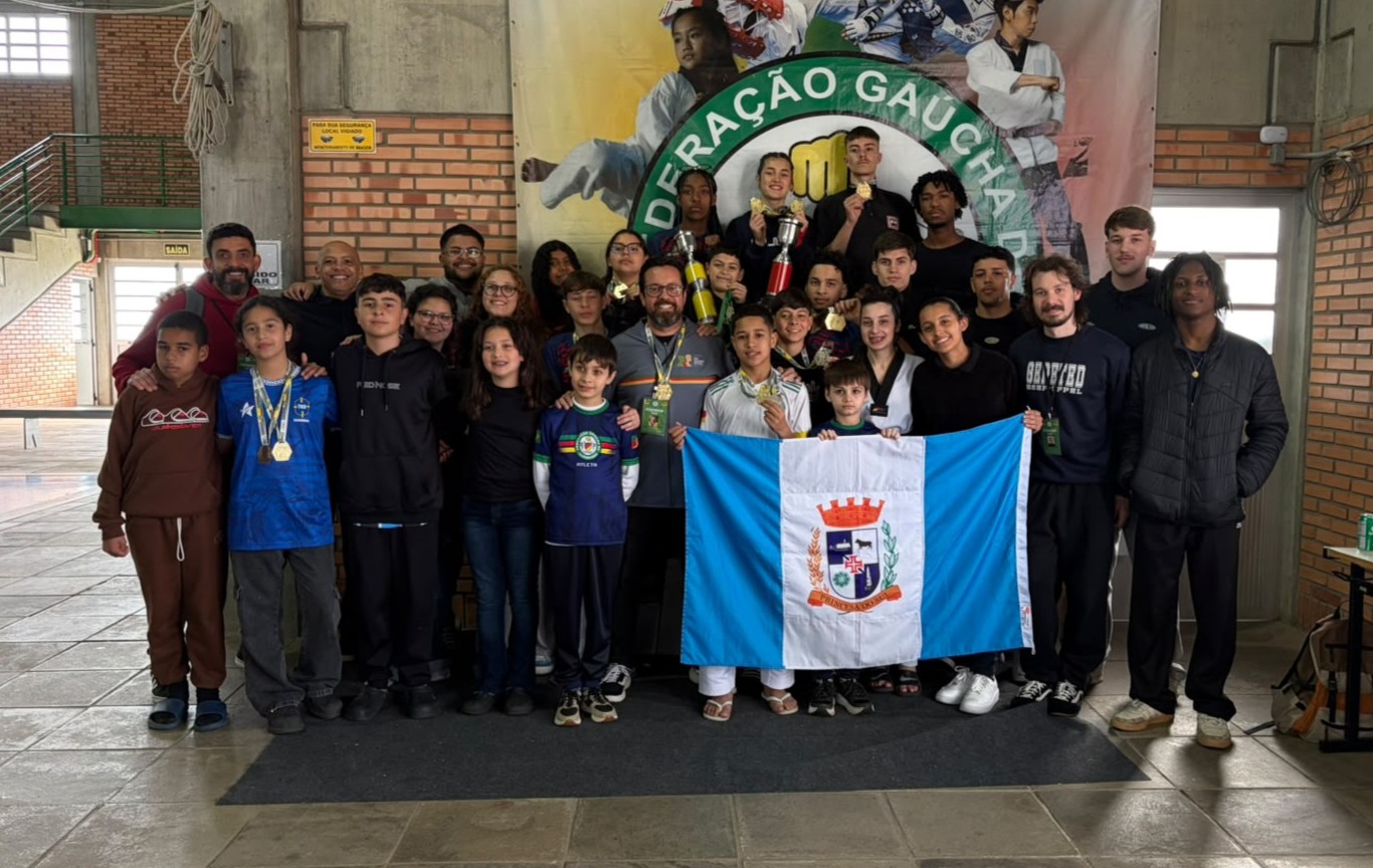 A delegação pelotense ainda conquistou o 3° lugar na categoria Kyorugi